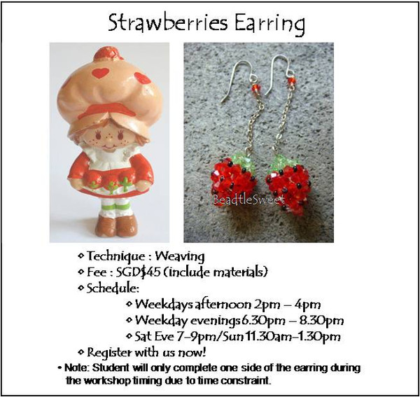 Jewelry Making: Strawberries Earring Workshop