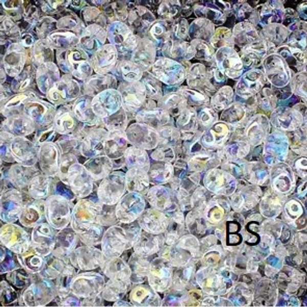 SuperDuo Beads 2.5X5mm Crystal AB