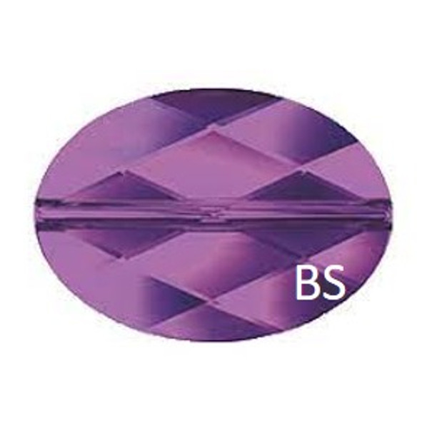 14x10mm Swarovski 5050 Amethyst Oval Bead