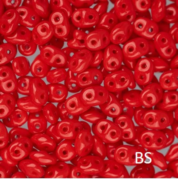 SuperDuo Beads 2.5X5mm Red Coral