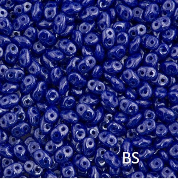 SuperDuo Beads 2.5X5mm Blue White