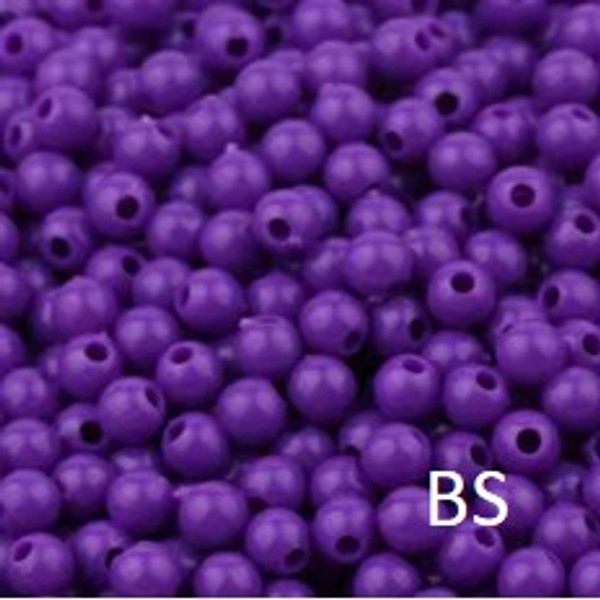 4mm Acrylic Beads (Dark Purple)