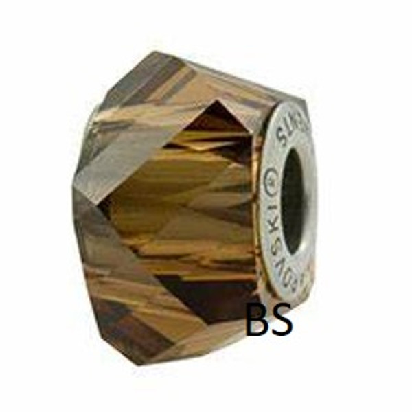 Swarovski BeCharmed Helix Bead 5928 Smoke Topaz