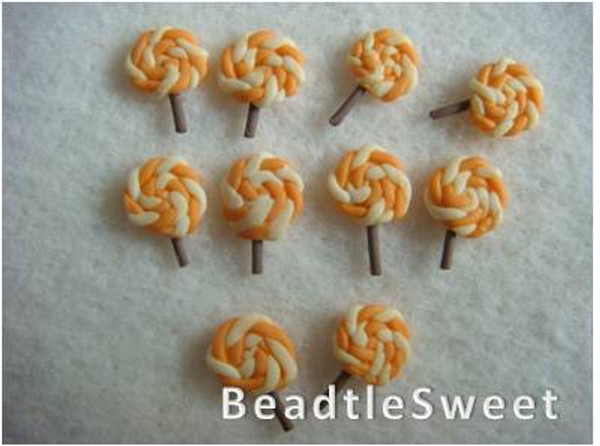 Nail Art Accessories in Orange Lollipops