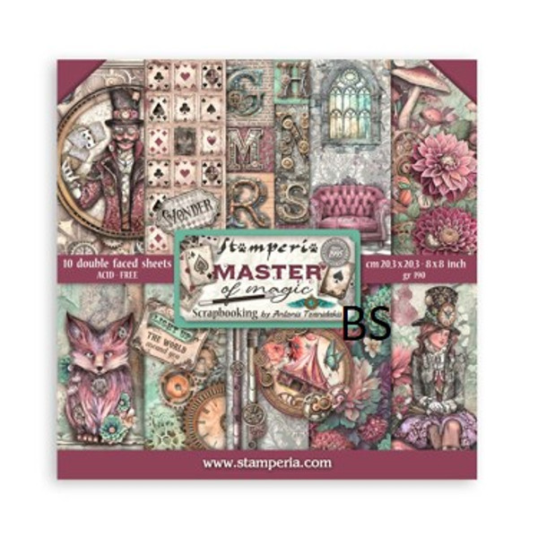 Stamperia Small Paper Pad 10 sheets - Master of Magic