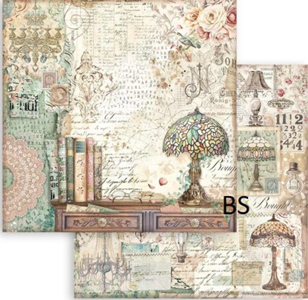 Stamperia Scrapbooking Double face sheet - Brocante Antiques lampshade
