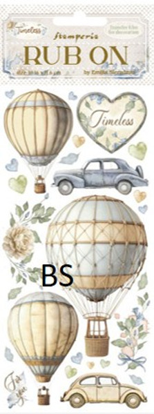Stamperia Rub-on Transfer 10.16x21.6cm - Timeless air balloons