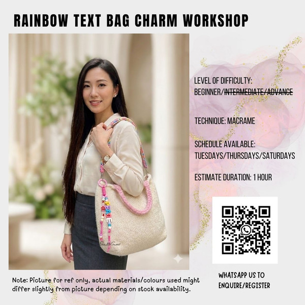 Rainbow Text Bag Charm Workshop (Beginner)