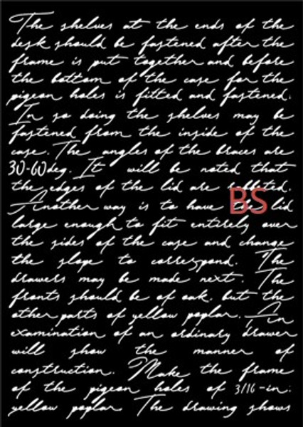Stamperia Big A3 stencil 29.7cmX42cm -Writings