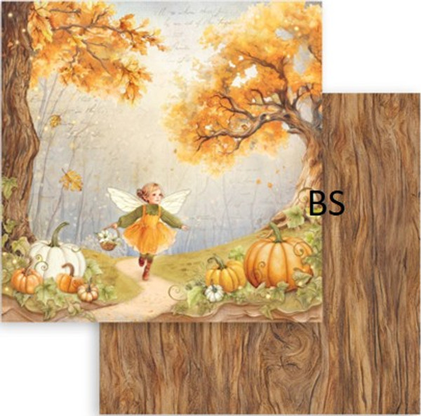 Stamperia Scrapbooking Double face sheet - Whispering woods fairy and pumpkins