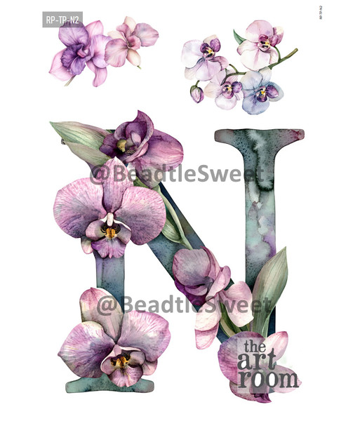 Letter N Rice Paper RP-TP-N2