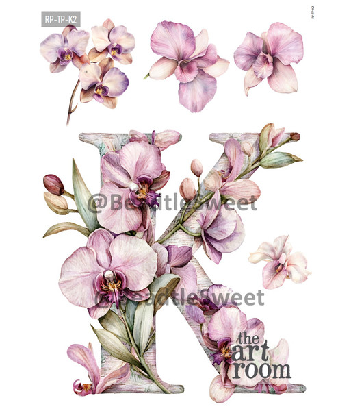 Letter K Rice Paper RP-TP-K2