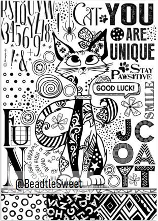 Stamperia Rice Paper DFSA41099 (Furry Friends cat one color print)