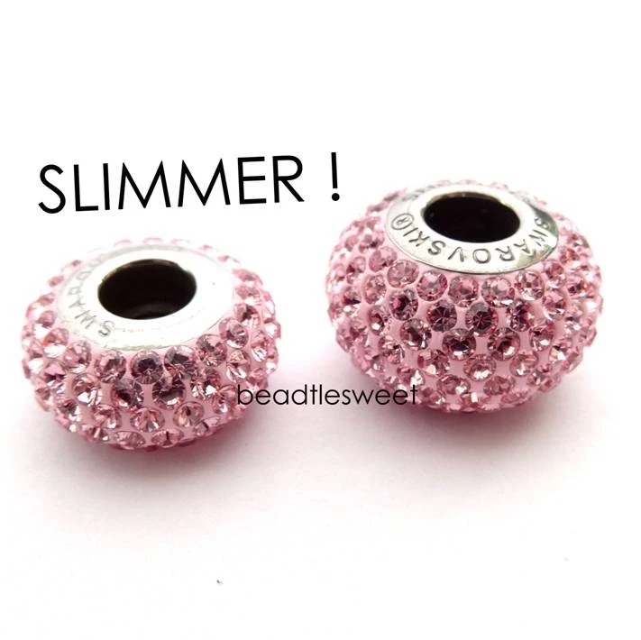 Perle PRIMERO BeCharmed Pavé Ball Half Hole – Cristallo, Tanti Colori, Austria