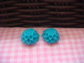 1cm Blue Green Chrysanthemum Cabochon