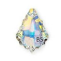 16 x 11mm Swarovski 6090Crystal AB Baroque Pendant