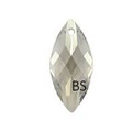 40 x 18mm Swarovski 6110 Crystal Silvershade Navette Pendant