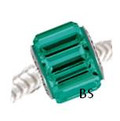 Swarovski BeCharmed Pave Bead 80301 Emerald