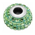 Swarovski BeCharmed Pave Bead 80201 Peridot