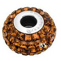 Swarovski BeCharmed Pave Bead 80201 Smoked Topaz