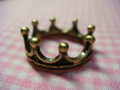 Antique Brass Crown Charm