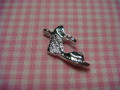 Wedge Charm Rhodium