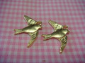 Swallow Charm Gold