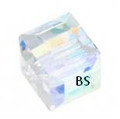 Swarovski 5601 Square Bead Crystal AB'B' 8mm