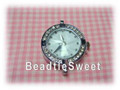 Silver Crystal Watch Face for Jewelry Making