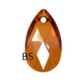 16mm Swarovski 6106 Crystal Copper Pear Pendant