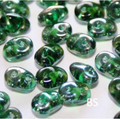 SuperDuo Beads 2.5X5mm Emerald Celsian