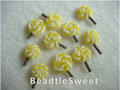 Nail Art Accessories in Yellow Lollipops