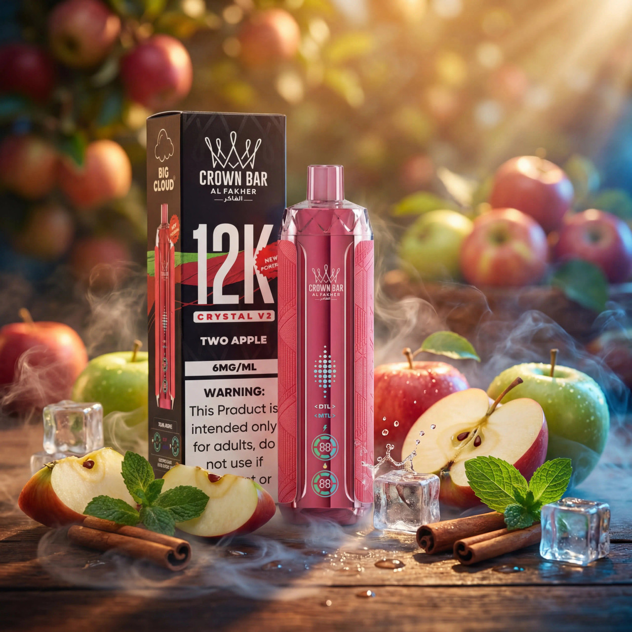 dinner lady liquid 10ml Al Fakher Crown Bar 12K Nicotine 5mg/ml (0.5%)