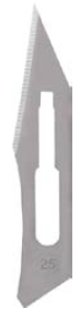 Product Spectrum Scalpel Blades, Size 25, Sterile, 100/Box | SAH.02-040-025 Image