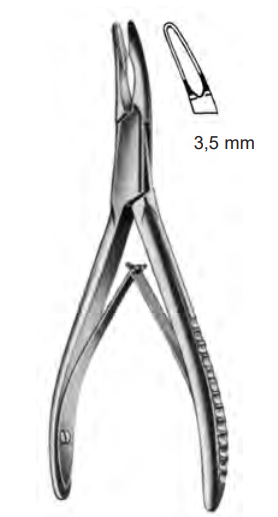 Product Spectrum Friedman Rongeur, 5.5" (14cm), Curved, Single Action, 3.5mm Jaw | SAH.20-5608 Image