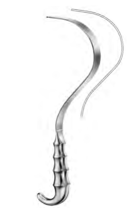 Product Spectrum Deaver Retractor, 12.25" (31cm), Grip Handle, 50mm Working End Width | SAH.20-1035 Image