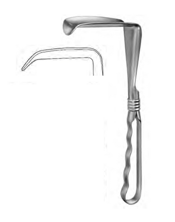 Product Spectrum Kelly Retractor, 10.25" (26cm), 50x40mm Lip Working End, Loop Handle | SAH.20-1047 Image