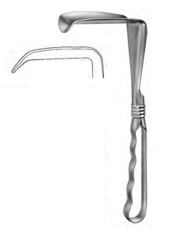 Product Spectrum Kelly Retractor, 10.25" (26cm), 90x76mm Lip Working End, Loop Handle | SAH.20-1050 Image