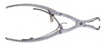 Product Spectrum Bone Reduction Forcep, 6" (15cm), Straight, AO-Type Ratchet, Serrated Jaws, Blunt Points | SAH.20-1122 Image