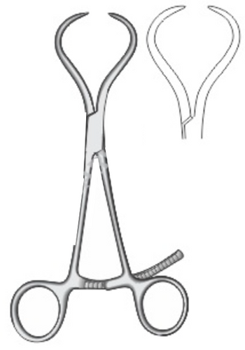 Product Spectrum Bone Fragment Forcep, 6.25" (16cm), Wide Pointed Tips | SAH.20-1245 Image