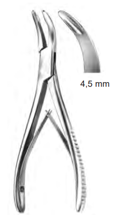 Product Spectrum Bane-Hartmann Bone Rongeur, 7" (17.5cm), Curved, Single Action, 4.5mm Jaw | SAH.20-4150 Image