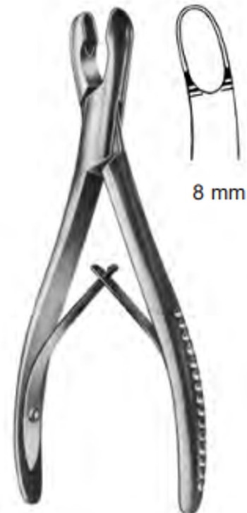 Product Spectrum Luer Rongeur, 6.75" (17cm), Curved, Single Action, 8mm Jaw | SAH.20-43911 Image
