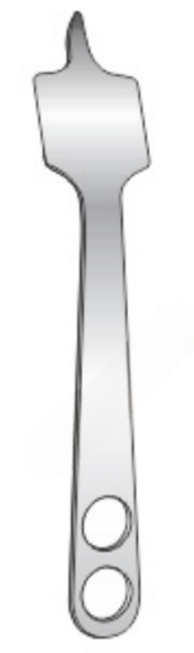 Product Spectrum Hohmann Retractor, 9.5" (24cm), 2 Finger Holes, Pointed Tip, 24mm | SAH.20-9932 Image