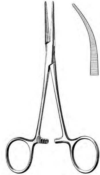 Product Spectrum Coller Forcep, 5.5in. (14cm), Curved, Delicate | SAH.60-1936 Image