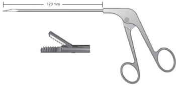 Product Vet Spectrum Arthroscopic Gator Grasping Forcep, 4.75in (120mm), Str, Serrated, 3.4mm Diam., 4mm Tip W., 3.3mm Tip L | SAH.A-700012 Image