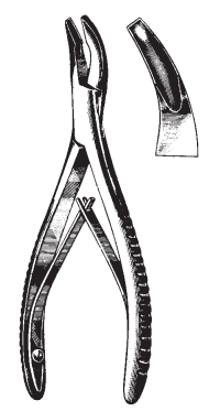 Product Spectrum Mead Bone Rongeur, 6.5" (16.5cm), Curved, Single Action, 4mm Jaw, Flat Tips | SAH.20-5612 Image
