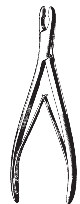 Product Spectrum Adson Bone Rongeur 7.9" (20cm), Curved, Single Action, 9mm Jaw | SAH.20-5613 Image