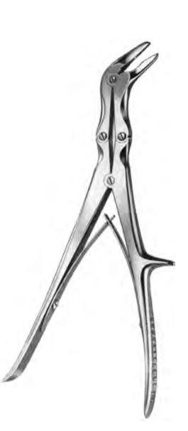 Product Spectrum Echlin Bone Rongeur, 9" (23cm), Curved Sideways, Double Action, 4mm Jaw | SAH.20-5625 Image