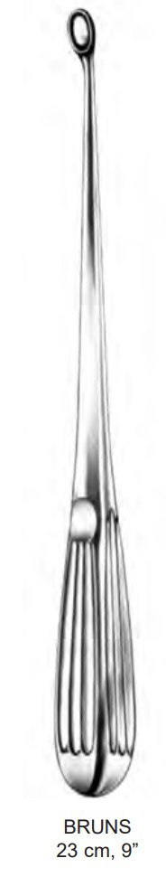 Product Spectrum Bruns Bone Curette, 9" (23cm), Straight, Hollow Handle, Size 000 (2.8 mm) | SAH.20-8300 Image