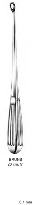 Product Spectrum Bruns Bone Curette, 9" (23cm), Straight, Hollow Handle Size 4 (6.1 mm) | SAH.20-8306 Image